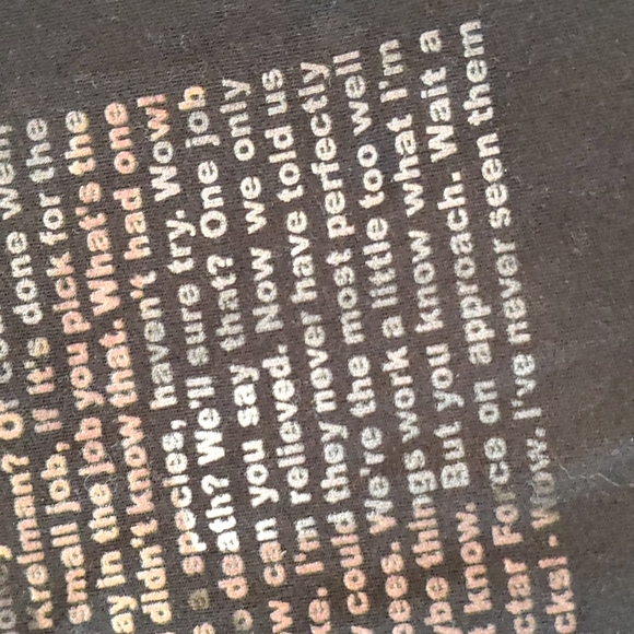 BEE MOVIE script screenplay book on shirt black  short sleeve Lrg. lithograph - Picture 4 of 6